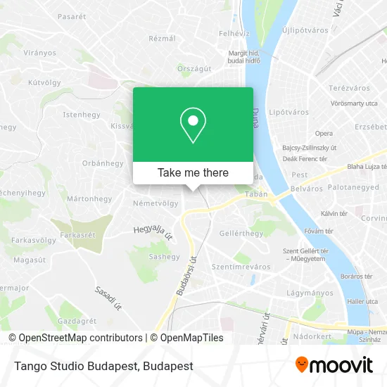 Tango Studio Budapest map
