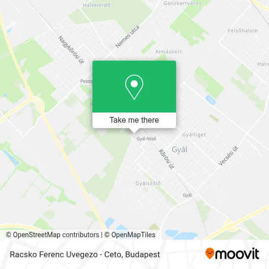 Racsko Ferenc Uvegezo - Ceto map