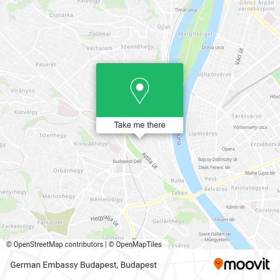 German Embassy Budapest map