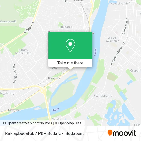 Raklapbudafok / P&P Budafok map