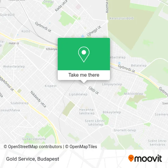 Gold Service map