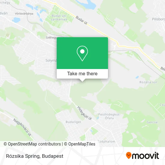 Rózsika Spring map