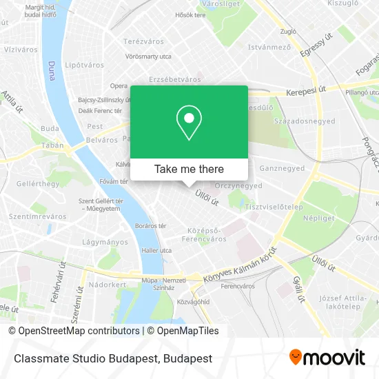 Classmate Studio Budapest map