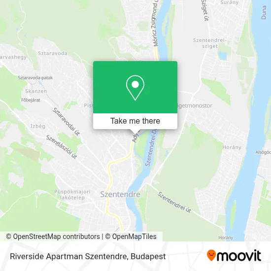 Riverside Apartman Szentendre map