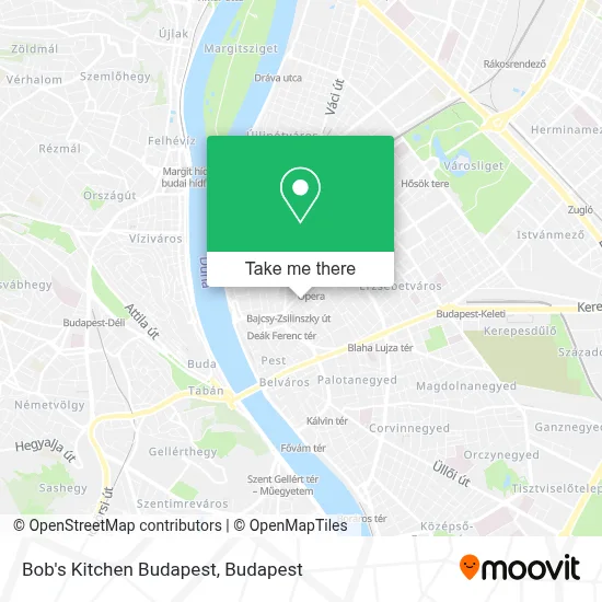 Bob's Kitchen Budapest map