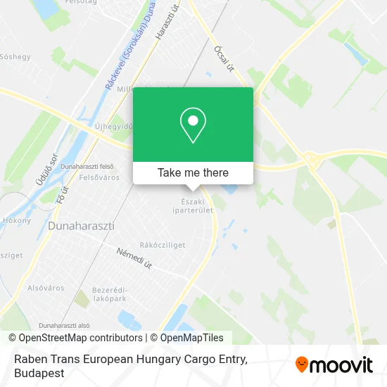 Raben Trans European Hungary Cargo Entry map