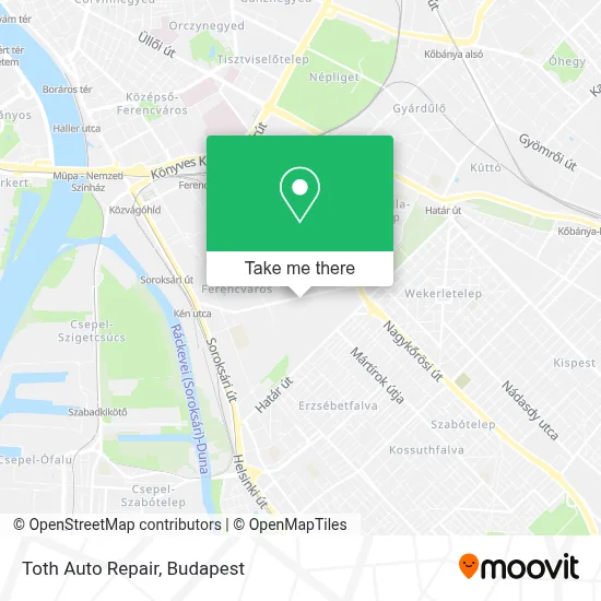 Toth Auto Repair map