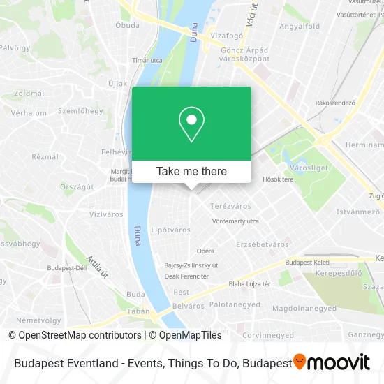 Budapest Eventland - Events, Things To Do map