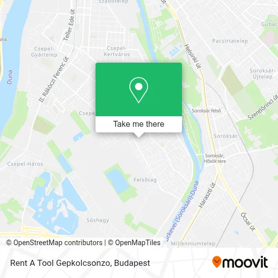 Rent A Tool Gepkolcsonzo map