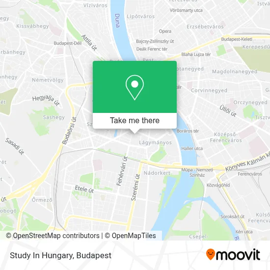 Study In Hungary map