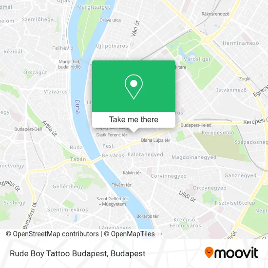 Rude Boy Tattoo Budapest map