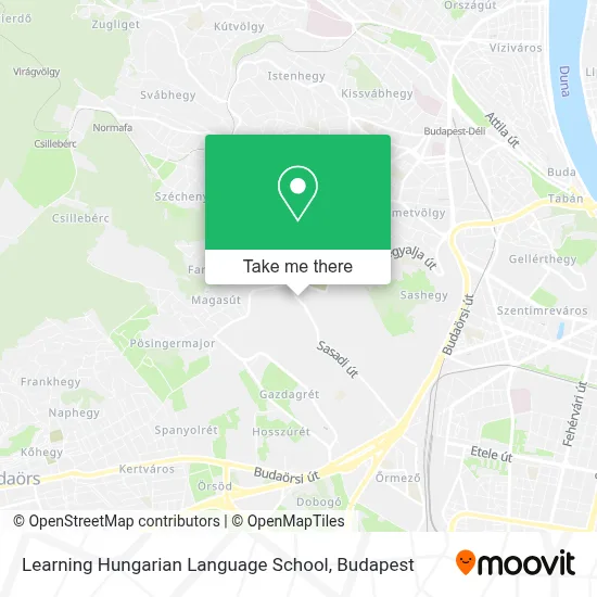Learning Hungarian Language School map