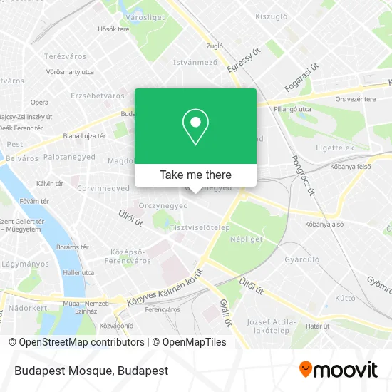 Budapest Mosque map