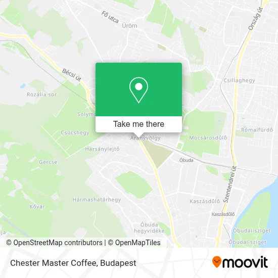 Chester Master Coffee map