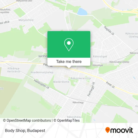 Body Shop map
