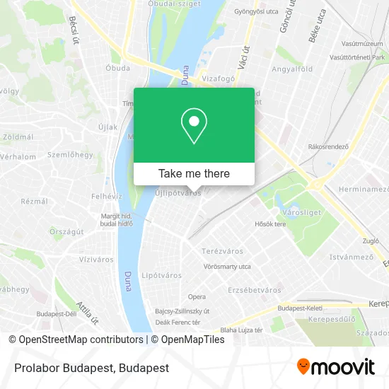 Prolabor Budapest map