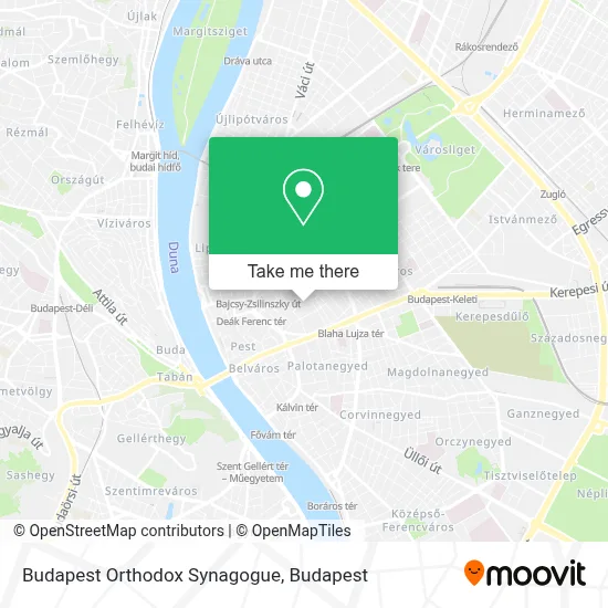 Budapest Orthodox Synagogue map