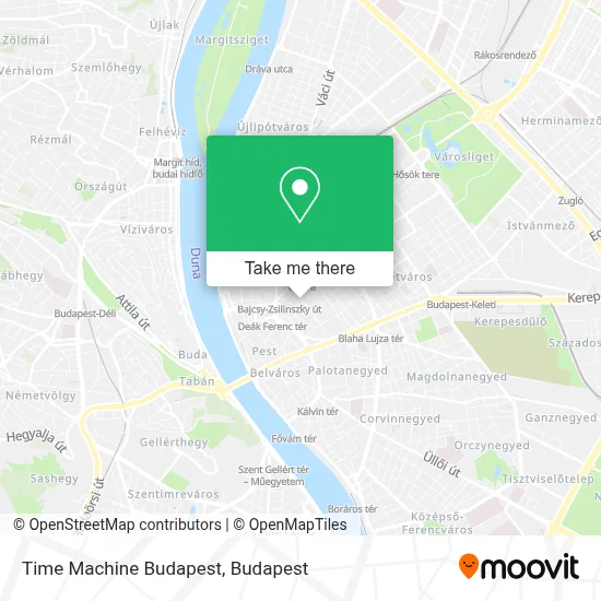 Time Machine Budapest map