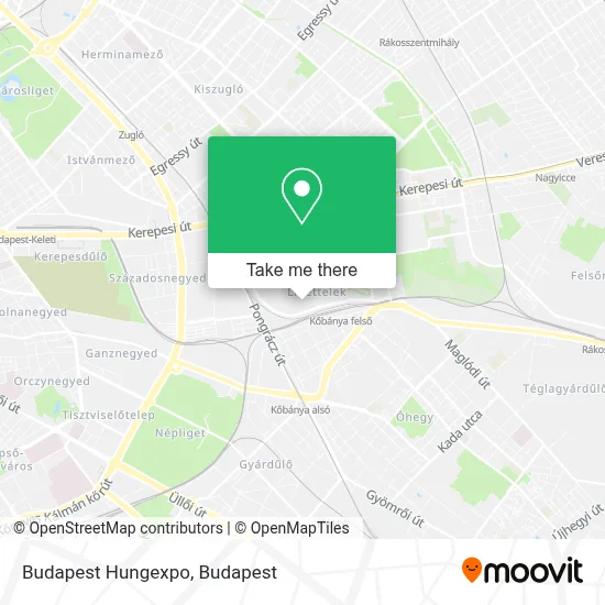 Budapest Hungexpo map