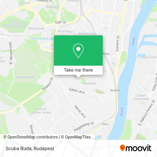 Scuba Buda map