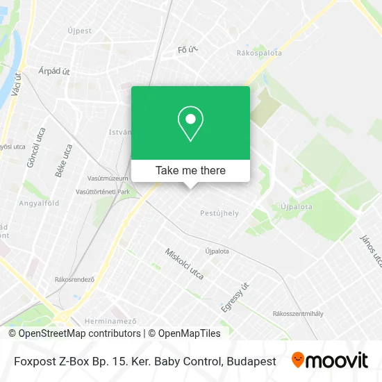 Foxpost Z-Box Bp. 15. Ker. Baby Control map