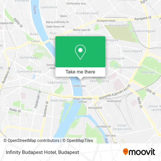 Infinity Budapest Hotel map