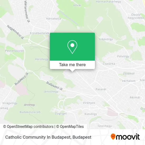 Catholic Community In Budapest map
