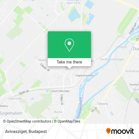 Avivasziget map