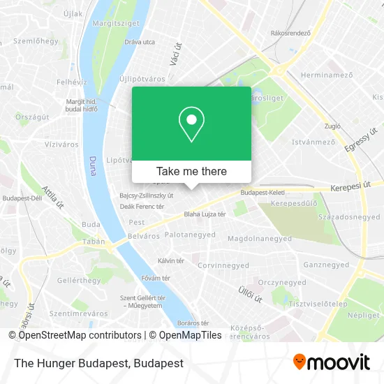 The Hunger Budapest map