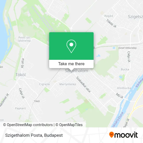 Szigethalom Posta map