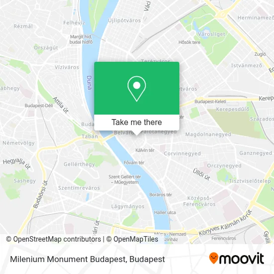 Milenium Monument Budapest map