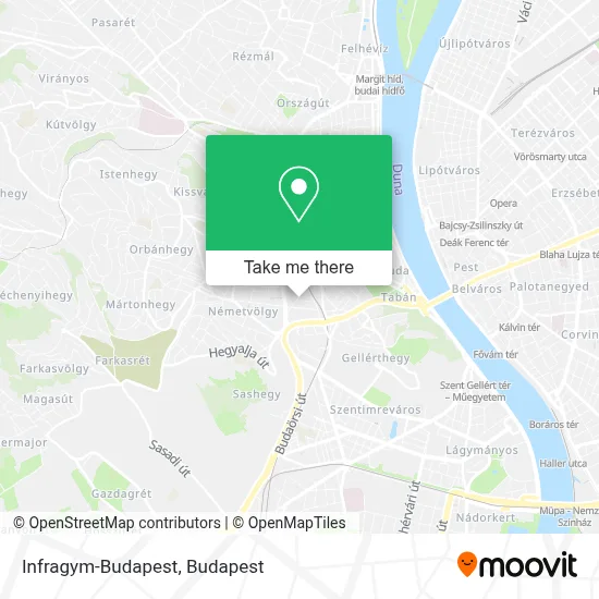 Infragym-Budapest map