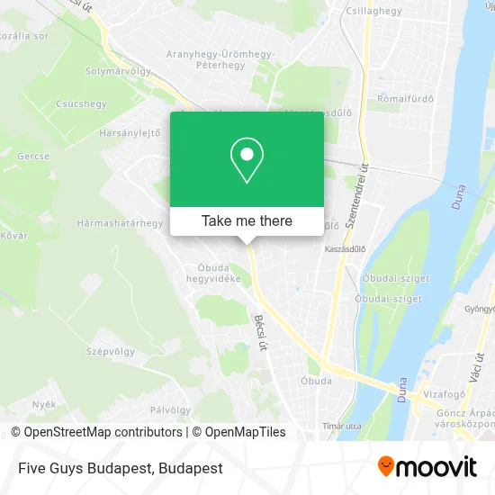 Five Guys Budapest map