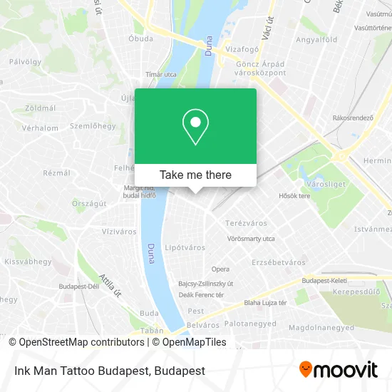 Ink Man Tattoo Budapest map