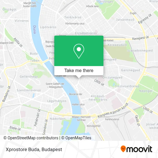 Xprostore Buda map