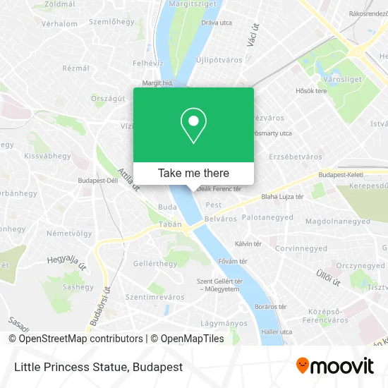 Little Princess Statue map
