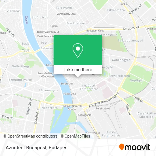 Azurdent Budapest map