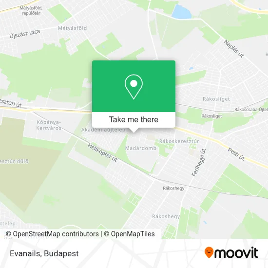 Evanails map