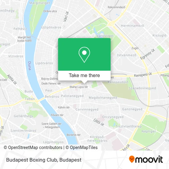 Budapest Boxing Club map