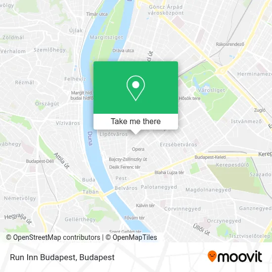 Run Inn Budapest map