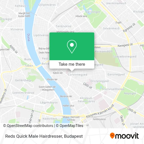 Reds Quick Male Hairdresser map