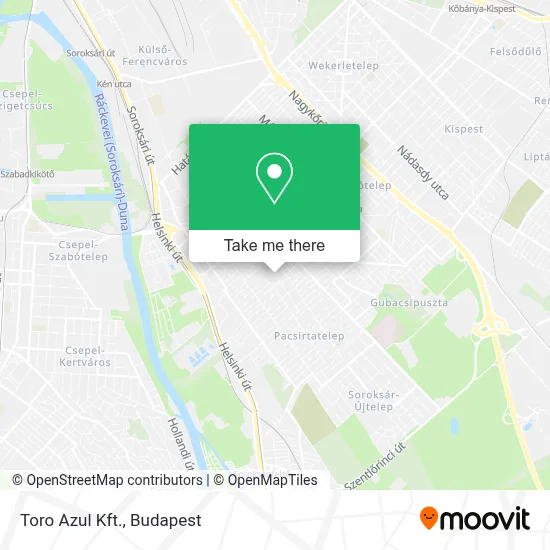 Toro Azul Kft. map