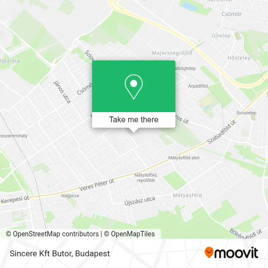 Sincere Kft Butor map