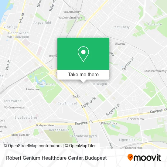Róbert Genium Healthcare Center map