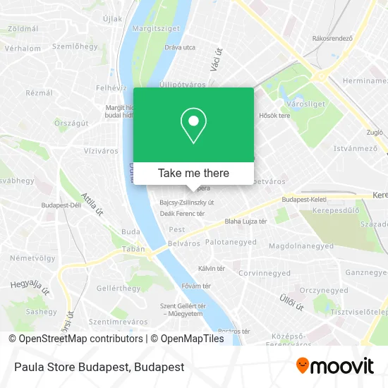 Paula Store Budapest map