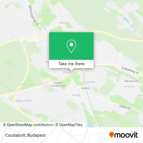Csudabolt map