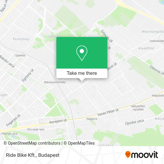 Ride Bike Kft. map