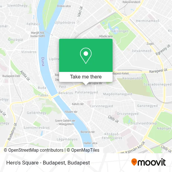 Hero's Square - Budapest map