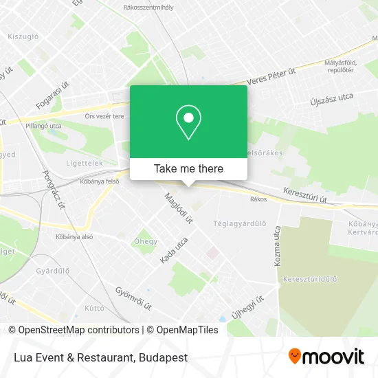 Lua Event & Restaurant map