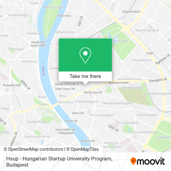 Hsup - Hungarian Startup University Program map